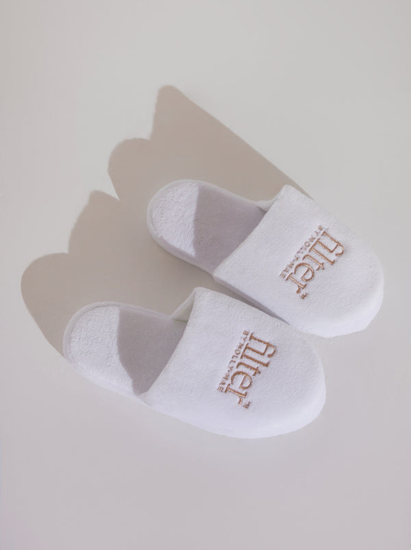 White Fluffy Slippers