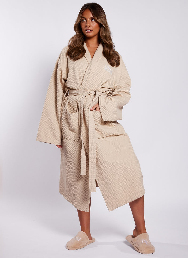 Nude Waffle Dressing Gown
